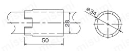 プラスティックジョイント GAP-72 外形図