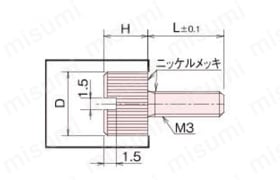 黄銅 ローレットツマミ（スリ割付） NB–AB/AB–NB/AB–SR/AB–R | 廣杉