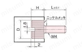黄銅 ローレットツマミ（スリ割付） NB–AB/AB–NB/AB–SR/AB–R | 廣杉
