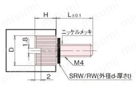 黄銅 ローレットツマミ（スリ割付） NB–AB/AB–NB/AB–SR/AB–R | 廣杉
