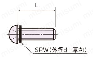 ナイロン小ネジ(十字穴付) N?SR/N?R 外形図1