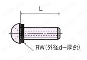 セラミックス小ネジ（十字穴付） RA?SR/RA?R 外形図