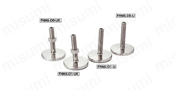 レベリングアジャスタ（おねじ） 六角穴つき FHMS-U:関連画像