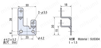 表示付圧力スイッチ PS30 外形図3
