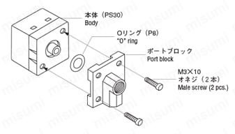 表示付圧力スイッチ PS30 取付方法1