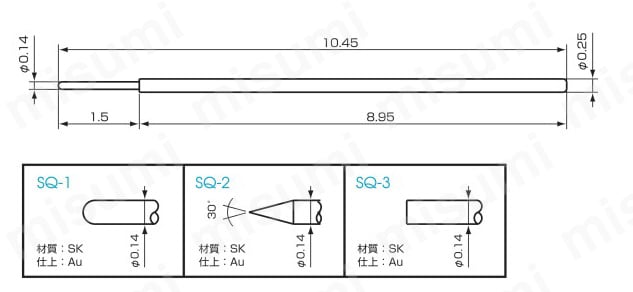 プローブ SQシリーズ 外径図01