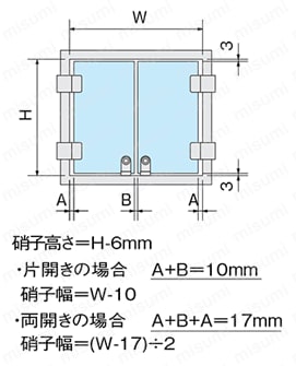71179 | ステン横吊硝子蝶番シリーズ | スリーナイン島野