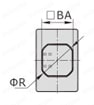 【在庫品】ペンシリンダ PBRシリーズ ラジアルPポート形外形図