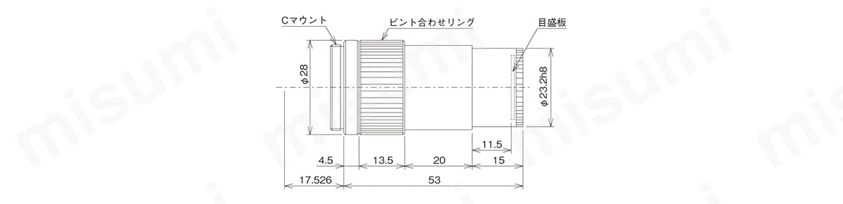 顕微鏡用TVアダプタ クロスミクロ4付 寸法図