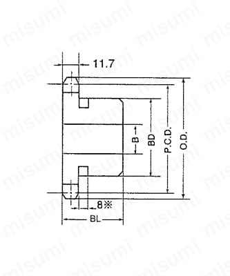 標準スプロケット新B型（片ボス一体構造） 外形図04