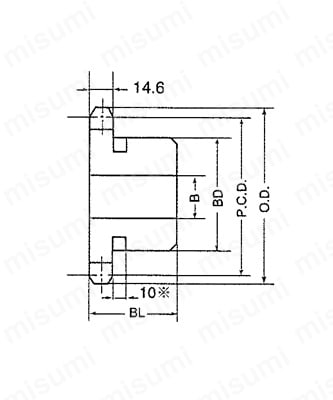 標準スプロケット新B型（片ボス一体構造） 外形図05