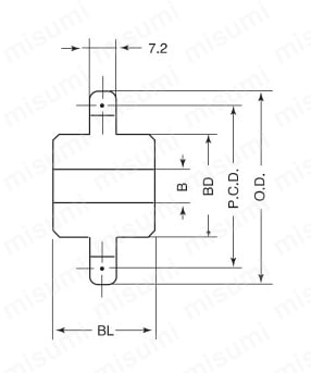 C型（両ボス溶接構造） 外形図01