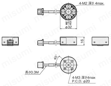 画像処理専用照明 【FL】 形FL-DR32W外形図