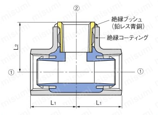 PQシリーズ 違径継手・ブッシング 外形図4