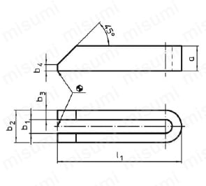 ストラップ DIN6315 B外形図