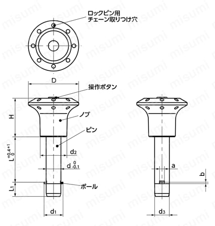 PCPL ロックピン 外形図