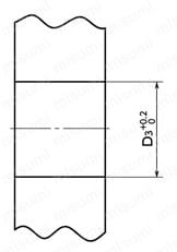 PPRSC-KU／PPRSC-KD プレスフィットプランジャ - 簡易取りつけタイプ 取りつけ穴寸法図