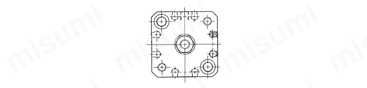 標準形（通し穴・両端タップ共通）φ20（内径20mm）／φ25（内径25mm）の寸法図