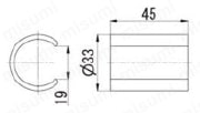パイプフレーム用プラスチックジョイント PJ-510 外形図