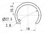 パイプフレーム用アタッチメント JB-60620W 外形図