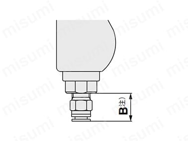 ワンタッチ管継手 取付け時 （KQ2Hシリーズ）の寸法図