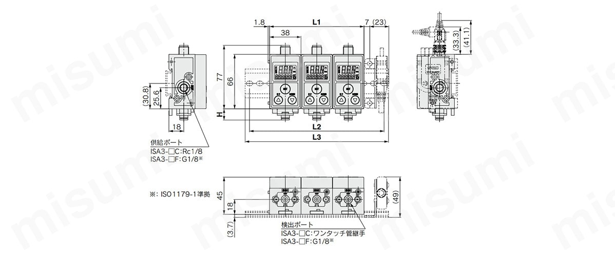 SMCデジタルポジションセンサーISA3-GCP-M1Nエアタイトネス検出のための1PCS新規 ISA3-GCP-2B | 3色表示デジタル着座スイッチ 制御ユニットなし ISA3