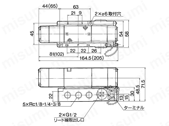 VS4210の寸法図