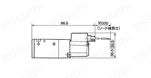 M形プラグコネクタ（M）：VZ5□2-□M□□-01の寸法図