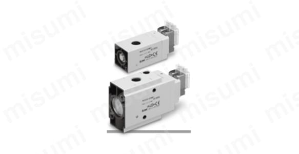 3ポート3ポジションバルブ 直接配管形 パイロット電磁形の外観