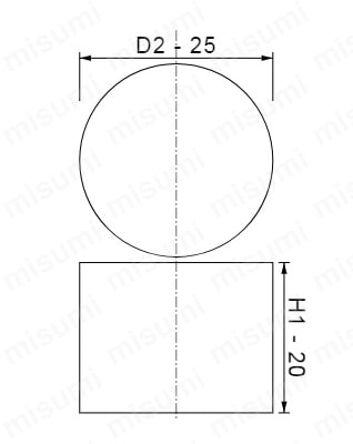 サマリウムコバルト磁石 丸型【1～30個入り】 寸法図