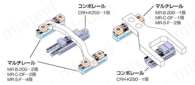 マルチレール クランプ 使用例01