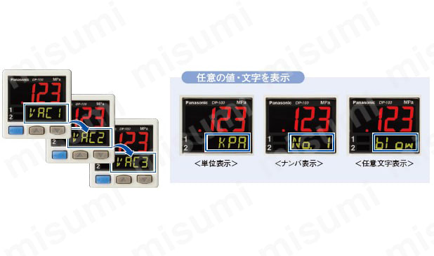 DP-101ZA-M | 2画面・デジタル圧力センサ ［気体用］ （DP-100 Ver.2