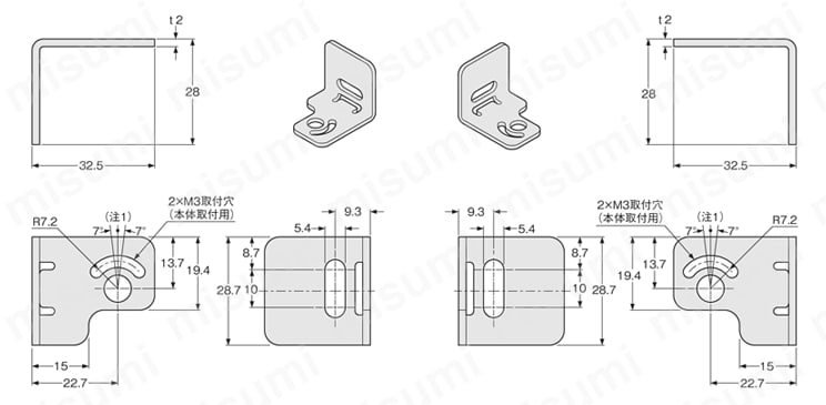 取付金具 （SF4B-C） 外形図3