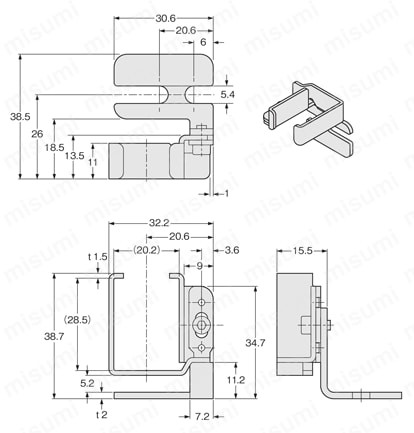 取付金具 （SF4B-C） 外形図4