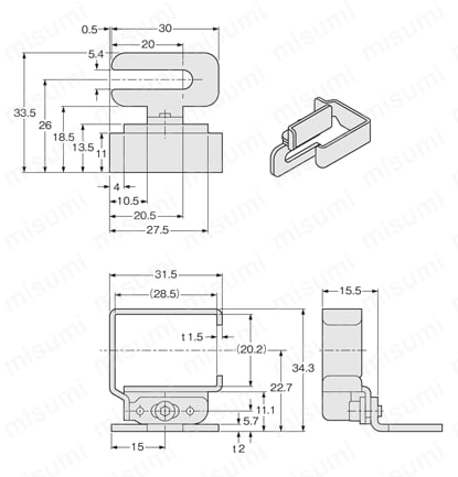 取付金具 （SF4B-C） 外形図5