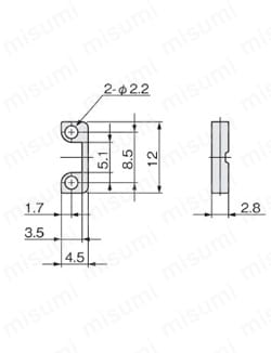 取付金具 （EX-Z）【1～10個入り】 外形図3