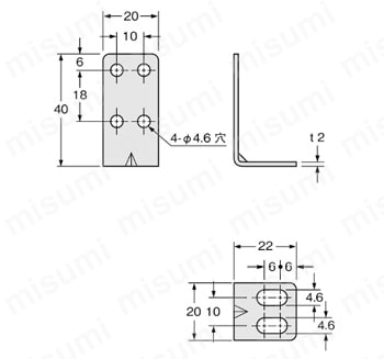 取付金具 （NA1-11） 外形図1