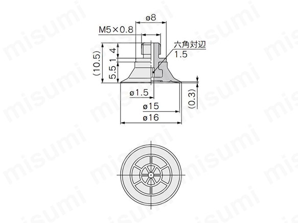 ZP2-TB15MT□-H5の寸法図