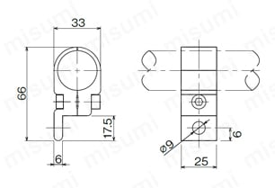 アブソーバーブラケット A28-A301 外形図
