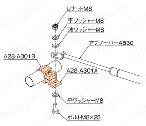 アブソーバーブラケット A28-A301 使用例