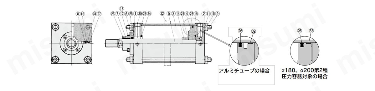 無給油タイプの構造図