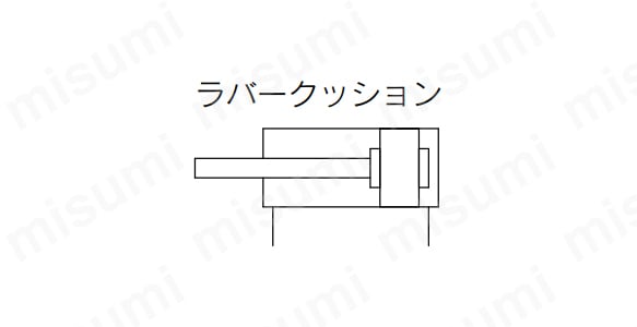 ハイジェニックデザインシリンダ 丸形 HYBシリーズのJIS記号（ラバークッション）