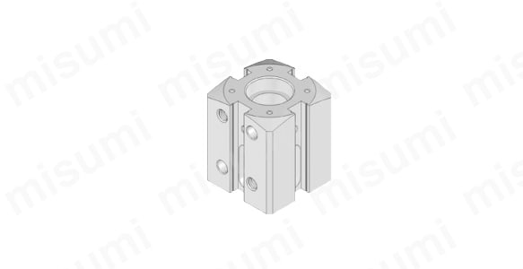 Kシリーズの外観（取り付けタップ：2×M10×1.5／ピン穴：2×φ10（直径10mm）H7）