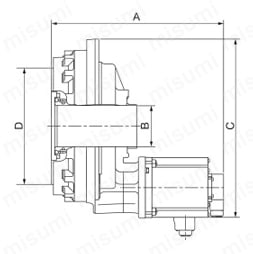 精密減速機 コンパクトアクチュエータ AFシリーズ AF-C外形図