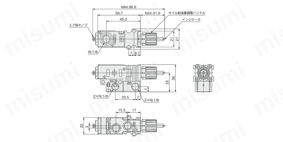 ALIM1100-2 インパルスルブ ALIP1000・ALIP1100シリーズ SMC MISUMI(ミスミ)