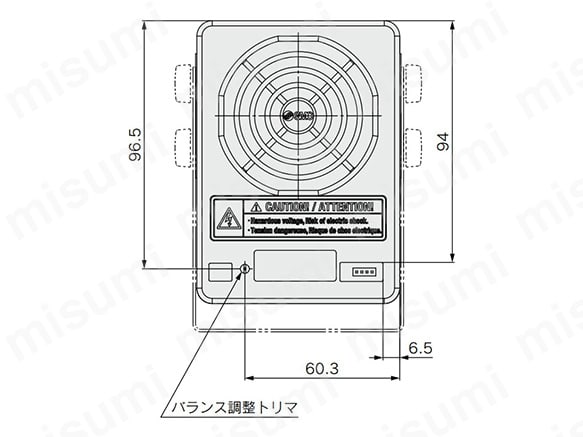 IZF10／IZF10Rシリーズ（背面）の寸法図