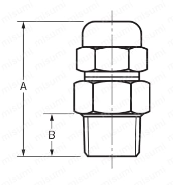 直進タイプ フルコーンスプレー K-7 外形図
