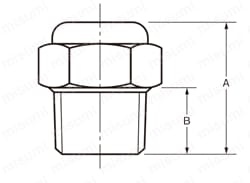 直進タイプ フルコーンスプレー ソケット省略型 K-12 外形図02