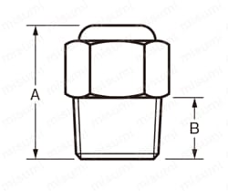 直進タイプ フルコーンスプレー 広角型 K-17 外形図01