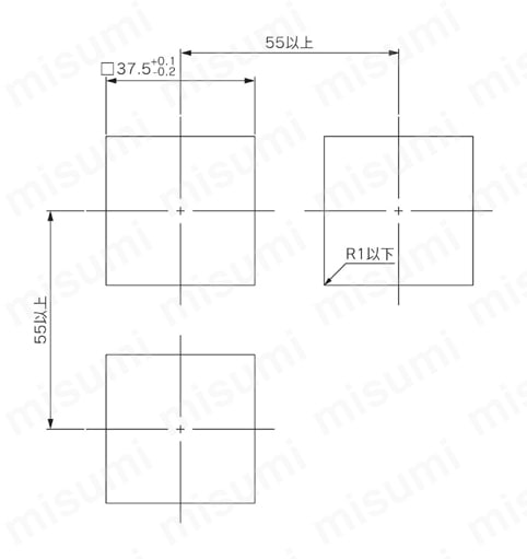 純水・薬液用 デジタルフロースイッチ PF2Dシリーズ 分離型・モニタ部(4チャンネルコントローラ):PF2D200・201パネルカット寸法図